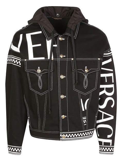 versace jacket womens price|Versace black denim jacket.